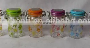 Custom Printing Personalized Customized Glass Spice Jar With Clamp Lid thumbnail-1