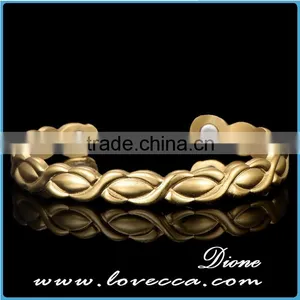Wholesale Therapy Magnet Jewelry Engravable Copper Bracelets for Arthritis thumbnail-3