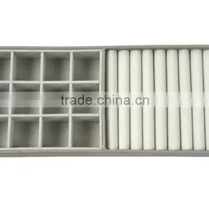 12 Compartment Faux Leather Jewelry Accessory Box With Ring Holder thumbnail-2