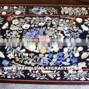 Marble Inlay Dining Table Top thumbnail-1