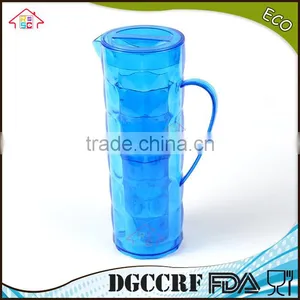 NBRSC Set of 5 Pcs Plastic ps Cold Water Jug Drinking Water Kettle Tea Pot Water Jug With Cups thumbnail-2