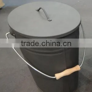 Oval Wooden Handle Black Coal Hod/fire Tools/BBQ Wood Collector/Portable High Quality Ash/Ice/coal Bucket/pails With Lid thumbnail-1