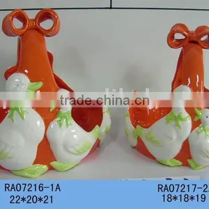 Ceramic Easter Gift  Candy Holder  Fruit Basket thumbnail-1