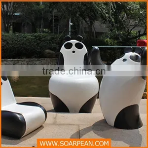 Cartoon Panda Fiberglass Baby Chair thumbnail-1