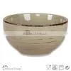 5.5 Inch Ceramic Cereal Bowl Solid Green Color With Antique Brush thumbnail-1