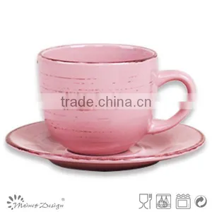 Fashionable Design Ceramic Stoneware Tea Cup and Saucer Modern Coffee Mug and Saucer thumbnail-1