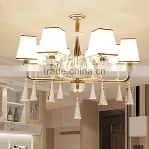 M960 Momoda Decorations Luxury Simple Crystal Living Room Bedroom Golden Home Lighting Chandelier Pendant Lamp thumbnail-1