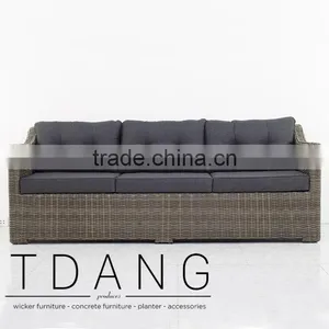 Atlantic Outdoor Wicker Bench - Conversation Wicker Furniture - Vietnam Poly Rattan thumbnail-1
