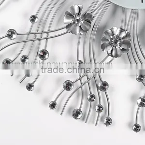 Metal Wall Clock With Flower Digital Clock thumbnail-3