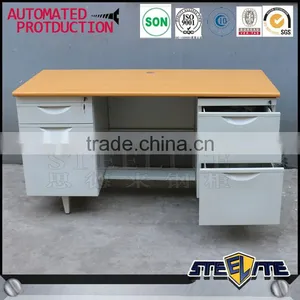 2016 Latest Modern Designed Executive Metal Office Desk With Drawer Cabinet and Computer Box thumbnail-6