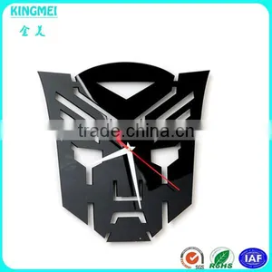 Christmas Unique Custom Made Home Decoration Black Face Acrylic Wall Clock thumbnail-1