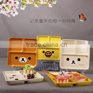 20cm Square Shape Kids Cute Cartoon Animal Dinner Plate thumbnail-2