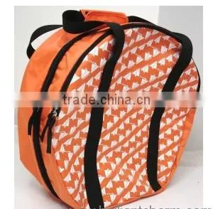 Cutsomeized Size Logo Eco -friendly Orange Round Travel Duffle Bag for Women thumbnail-4