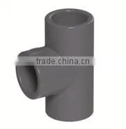 HIGH QUANLITY EQUAL TEE OF PVC GB INDUSTRIAL PRESSURE PIPES & FITTINGS FOR WATER SUPPLY thumbnail-1