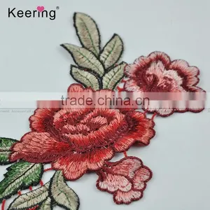 Fashion Flower Patterend Adhesive Applique Embroidery Patches for Garment Accessories thumbnail-2