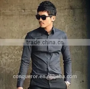 Men's Cotton Shirt Slim Fit Shirt HOT! MSRT0063 thumbnail-1