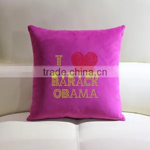 Bling Heart Shape Rhinestone Pillow Case Decorative Home Bedrooming And Seat Cushion Covers Customized thumbnail-3