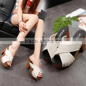 Zm50244b Summer New Style Lady Shoe Chunky Heels Fashion Sandals Women thumbnail-2