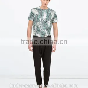 New Collection Korean Floral Print T Shirt, Mens Sublimation T Shirt, Beach Wear thumbnail-1