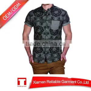 Short Sleeve Men's Casual Shirt With Side Pocket China Clothing Company thumbnail-1