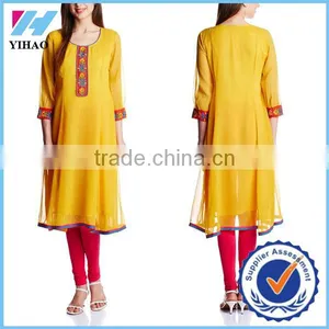 Yihao 2016 Latest Ladies Wrap Kurta Designs for Women thumbnail-1