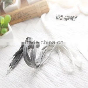 51" Customized Sneakers Running Shoelaces~7 Colors Available~100% Polyester Gradient Shoelaces~ Rainbow Color Printing Flat Lace thumbnail-6