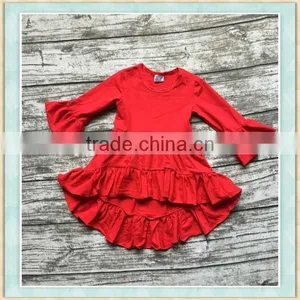 2017 Chinese Mainland Garment Factory Provide Baby Girl Red Christmas Dress Wholesale Winter Clothes thumbnail-1