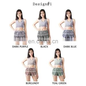 Lofbaz Women's Printed Lace Summer Beach Pom Pom Sexy Festival Hot Shorts thumbnail-2