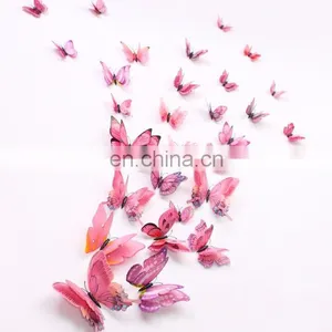 Wholesale High Quality 3D Double Butterfly PVC Wall Sticker Home Decoration thumbnail-2