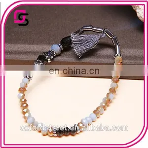 European Style Simple Macrame Environmental Glass Bean Bracelet thumbnail-6