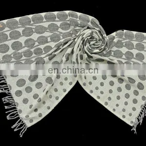 (Super Deal)100% Wool Jacquard Scarf thumbnail-1