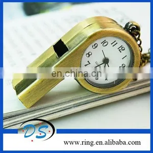 Alloy Brass Plating Necklace Chain Whistle Key Chains With Watch thumbnail-1