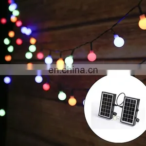 RGB Solar Powered LED String Light 6W With 3V Solar Panel 10pcs Sockects for Home Garden Use thumbnail-6