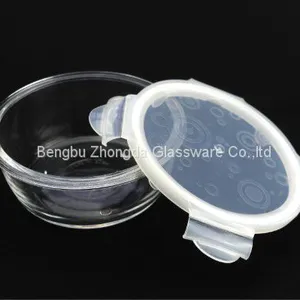 Round Borosilicate Glass Food Container Micro Wave Safe Meal Container thumbnail-1