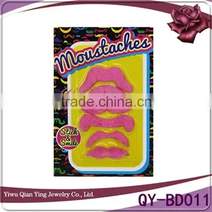 Funny Fake Pink Fake Beard Moustache Wedding Party Use for Sale thumbnail-1