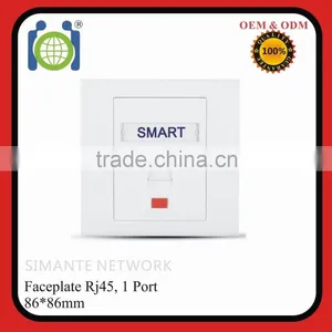 1Port 86*86 Fiber Wallplate ABS thumbnail-2