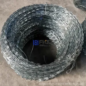 High Security Concertina Stainless Steel Cross Type BTO-22 Loop Diameter 450MM thumbnail-3