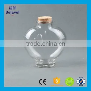 Large Size Heart Shape Wishing Glass Storage Bottle With Cork thumbnail-4