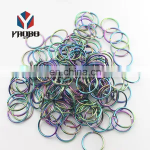 Metal Round Edge Color Rings Split Key Rainbow Ring Manufacturing thumbnail-1