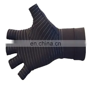 Fingerless Compression Guante With Wrist Strap Copper Infused Arthritis Glove thumbnail-5