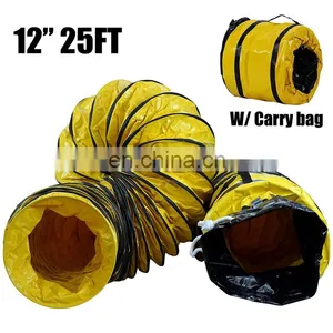 12'' High Temperature Exhaust Fan Fire Retardant PVC Fabric Air Ventilation Pvc Flexible Duct Hose thumbnail-4