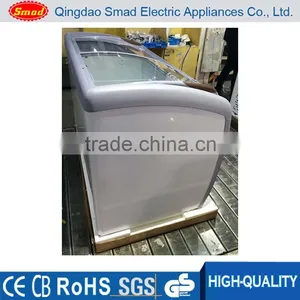 Wholesale Curved Glass Door Chest Freezer for Ice Cream thumbnail-1