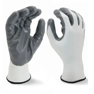 Best 13G Polyester Liner Nitrile Palm Coated Safety Gloves for Working thumbnail-3