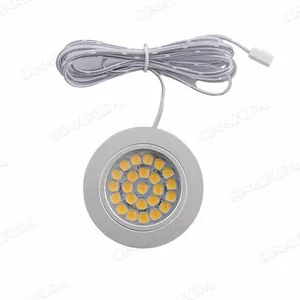 Under Cabinet Lighting Kit, Plug in LED Puck Lights With Wireless Dimmable RF Remote Control,12v Stick on Lights for Kitchen Counter, Closet and Shelves(12 Kit,Warm White) thumbnail-5