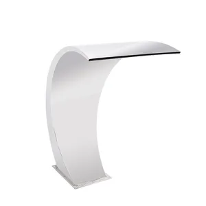 Factory Price Portable Stainless Steel 304 Used for Garden Decoration Pool Water Cascade Waterfall With LED Light Strip thumbnail-3