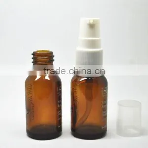 5ml/10m/15ml/20ml/30ml/50ml/100ml Amber Skincare Glass Bottle With Lotion Pump and Cap thumbnail-1