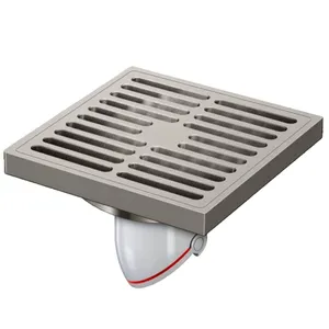 Large Displacement All Copper Modern Straight Row Odor-Proof Dry Wet Area Kitchen Anti-Return Shower Floor Drain for Hotels thumbnail-1
