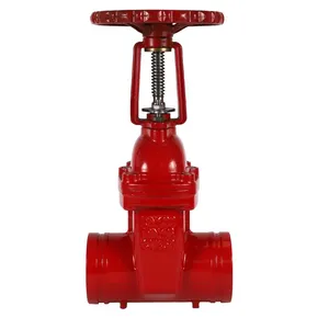 ANSI Gate Valve Red Air Defense Grooved End C515 Z45X-16 Rising Stem Resilient Seated Seal Manual Dark Wedge Yoke (OS&Y) thumbnail-3