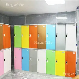 Modular All-Plastic Storage Cabinet- APC971| Anti-Door Opening Buckle & Key Hooks for Employee Staff Office| Big Lockers for Workers in Factory thumbnail-3