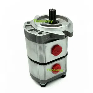 PGP Hydraulic Gear Pump PGP51053SLP PGP5183DGLP Excavator Double Gear Pump 1 Inlet 2 Outlet Ports High Pressure Oil Pump thumbnail-1